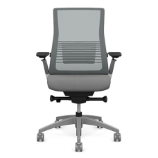 Vectra - office chair, grey carcas, color – grey, on castors