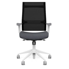 Wit - office chair, white carcas, color – black, on castors