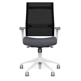 Wit - office chair, white carcas, color – black, on castors