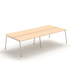 Narbutas ROUND – Office Table, Color Maple with Round Metal Legs, Perfect for large open offices | Premium Finish