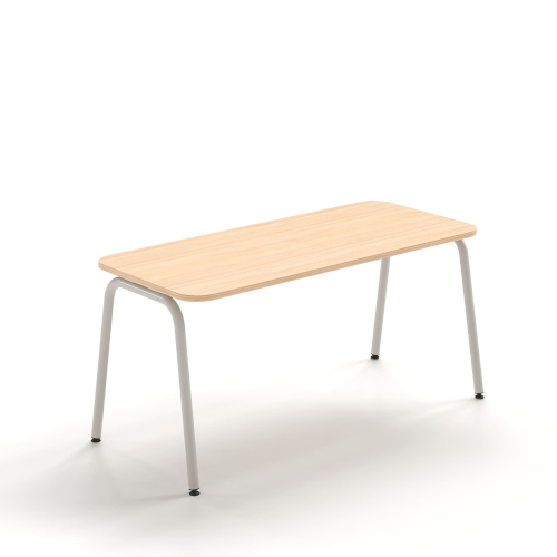 Narbutas ROUND – Office Table, Color Maple with Round Metal Legs, Professional Workspace | Home Office & Small Spaces