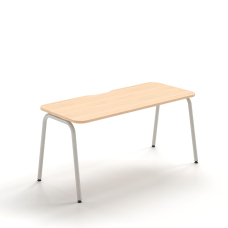 Narbutas ROUND – Office Table, Color Maple with Round Metal Legs, Quality During the Day | Home Office & Remote Work