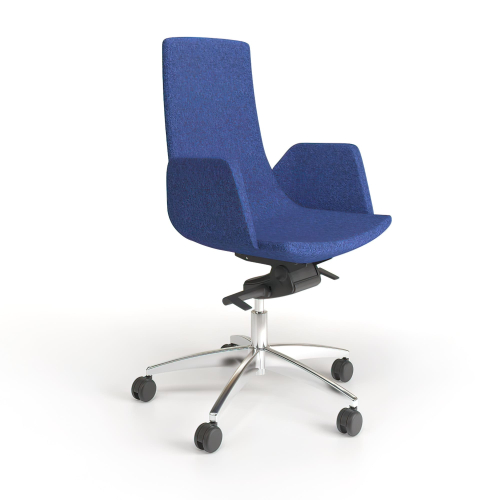 Narbutas North cape – Office Chair, Color Blue with Aluminum Base, Simple, but Stylish Design | Ergonomic Office Chair