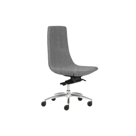 Narbutas North cape – Office Chair with no Armrests, Color Grey with Aluminum Base, Comfort and Style | Comfortable Padding
