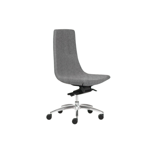 Narbutas North cape – Office Chair with no Armrests, Color Grey with Aluminum Base, Comfort and Style | Comfortable Padding
