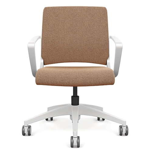 SitonIt Movi – Folding Chair for Education and Tasks, Color Brown with Aluminum Base, Favorable for Teamwork | Comfortable Learning