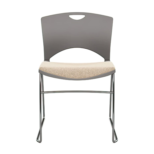 SitonIt OnCall – Guest Chair for Medical and Educational Institutions, Gray with Beige Seat Upholstery | Clinics & Hospitals