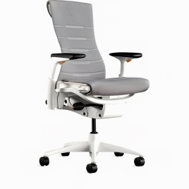 Herman Miller X Logitech G Embody Gaming Chair, Color Grey with White Base | Gamers & Streamers
