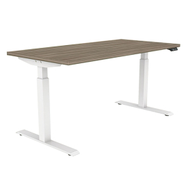 SitonIt Switchback 2-Stage – Height Adjustable Table, Color Sonoma with Metal Base, Enhanced Productivity | Ergonomic Workspaces