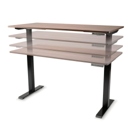 SitonIt Switchback Home Edition – Height Adjustable Table, Color Walnut Amati with Metal Base, Flexibility in Work | Ergonomic Offices