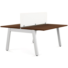SitonIt Prise – Computer Modular Table, Designed to Elevate Your Workspace Seamlessly, Color Brazilian Walnut | Computer Workstation Desk