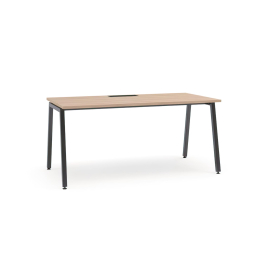 Narbutas NOVA A – Computer Table, Color Maple with Standart Black Metal Legs, Personal space | Work & Study