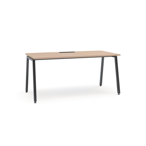 Narbutas NOVA A – Computer Table, Color Maple with Standart Black Metal Legs, Personal space | Work & Study