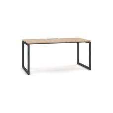 Narbutas NOVA O – Computer Table, Color Maple with Oval Black Metal Legs, Focus on the Work Process | Modern Style