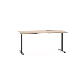 Narbutas T-EASY – Height Adjustable Workplace, Color Maple with Black Metal Legs | Increased Productivity