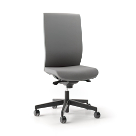 Narbutas Aura – Office Chair, Color Grey with Aluminum Base, Height-Adjustable with a Swivel Mechanism | Office Seating