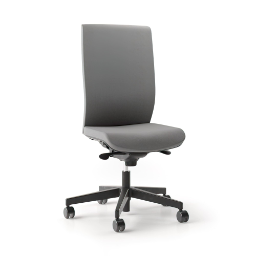Narbutas Aura – Office Chair, Color Grey with Aluminum Base, Height-Adjustable with a Swivel Mechanism | Office Seating