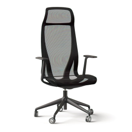 Narbutas D-chair – Office Chair, Color Grey with Aluminum Base, Minimalist Design | Professional Appearance