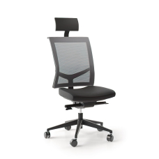 Narbutas EVA II – Office Chair, Color Black with Aluminum Base, seat – fabric, back – mesh | Ergonomic Support