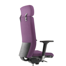 Narbutas Aura – Office Chair, Color Purple with Aluminum Base, Height Adjustable with Swivel Mechanism, Leather | Offices