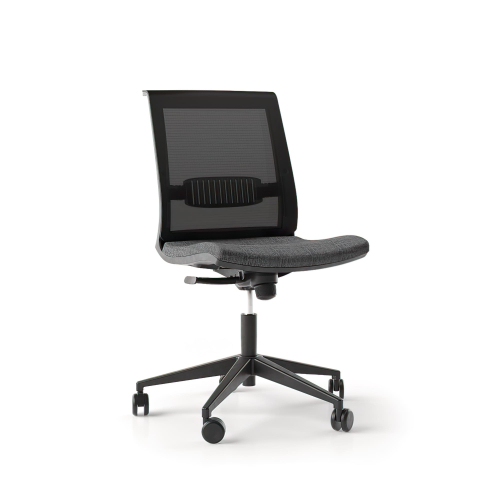 Narbutas EVA – Office Chair with Swivel Mechanism, Color Black with Aluminum Base, Consistent Aesthetic | Desk Work