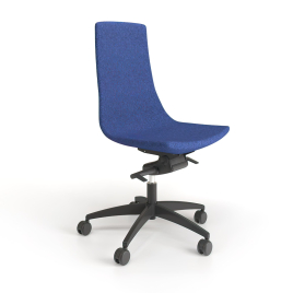Narbutas North Cape – Office Chair, Color Blue with Aluminum Base, Comfort and style | Corporate Use