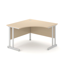 Narbutas OPTIMA C – Office Table with a Console Base, Color Maple with Metal Legs, Effective Workplace | Home Office Environments