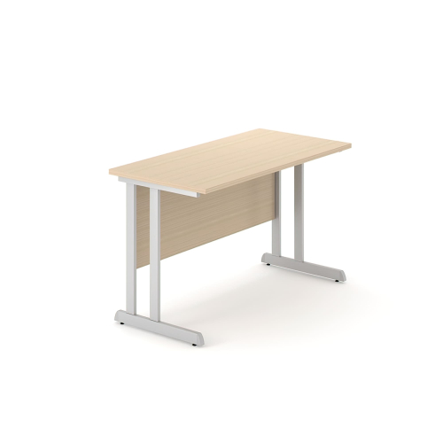 Narbutas OPTIMA C – Office Table with a Console Base, Color Maple with Metal Legs, Harmony in Your Office | Professional Use