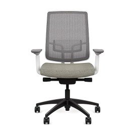 SitonIt Focus 2.0 – Office Chair, Color Chalk with Black Base, Deep Adjustment | Desk Work