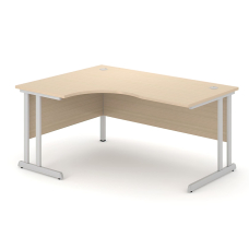 Narbutas OPTIMA C – Office Table with a Console Base, Color Maple with Metal Legs, Functional Solution | Corporate Offices