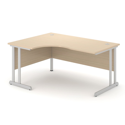 Narbutas OPTIMA C – Office Table with a Console Base, Color Maple with Metal Legs, Functional Solution | Corporate Offices