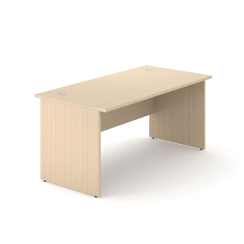 Narbutas OPTIMA PLUS – Office Table with a Console Base, Color Maple with Metal Legs, Organized Workspace | Easy Assembly