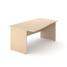 Narbutas OPTIMA PLUS – Office Table with a Console Base, Color Maple with Metal Legs | Home Office & Remote Work