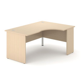 Narbutas OPTIMA PLUS – Office Table with a Console Base, Color Maple with Metal Legs | Home Office & Study Rooms