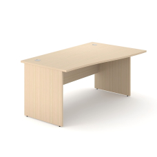 Narbutas OPTIMA PLUS – Office Table with a Console Base, Color Maple with Metal Legs | Minimalist Computer Desk