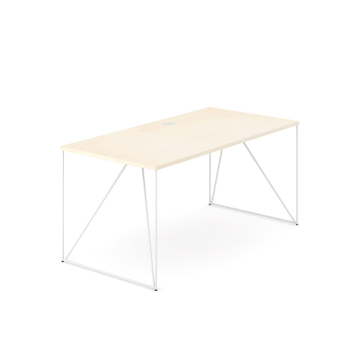 Narbutas AIR Desk – Office Table on Metal Legs, Color Maple on Metal Legs, Loft Style | Durable Frame