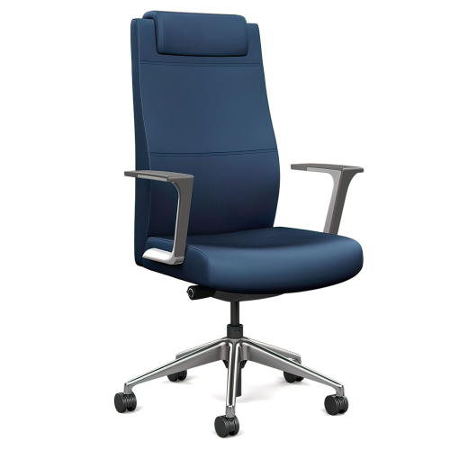 SitonIt Prava – Conference Chair, Color Blue with Aluminum Base, Waterfall Seat | Offices & Boardrooms