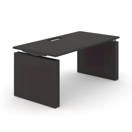 Narbutas MOTION – Office Table with Electric Height Adjustment, Legs Made of Wooden Panels, Color Black | Commercial Grade
