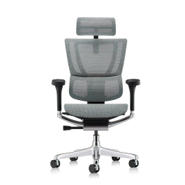 Ergohuman ERGOHUMAN XTREME – Office Chair, Backrest and Seat – Mesh, Color Grey, Aluminum Base | Daily Work Comfort