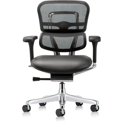 Ergohuman Ergohuman GEN2 – Office Chair, Seat – Leather, Backrest – Mesh, Color Black, on Castors | Ergonomic Support